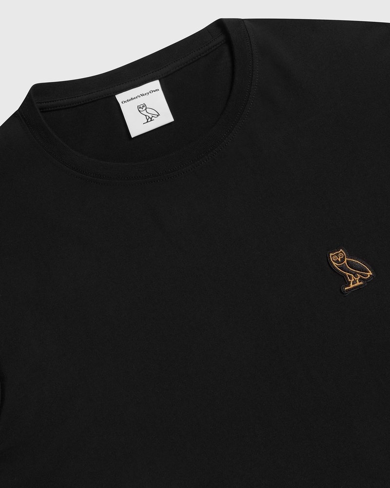 Black OVO Classic Longsleeve T-Shirt T-Shirts | EY94-W7MI