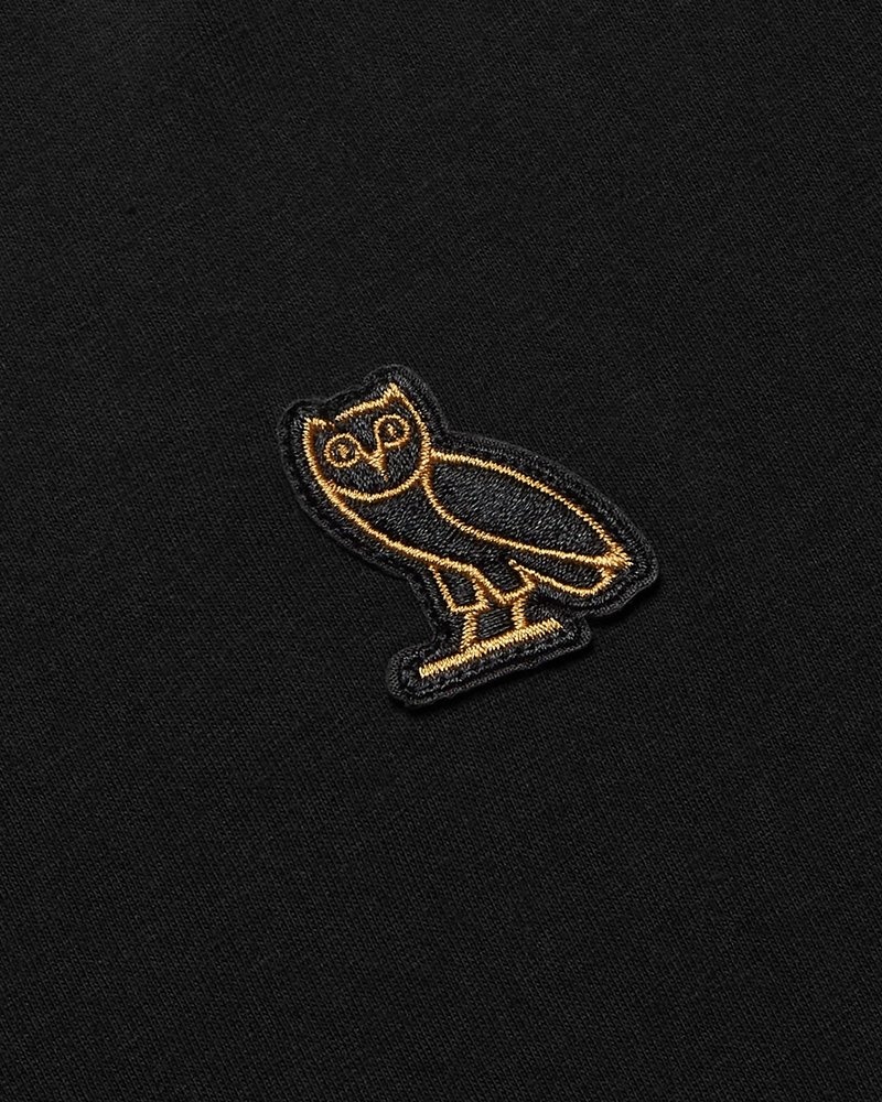 Black OVO Classic Longsleeve T-Shirt T-Shirts | EY94-W7MI