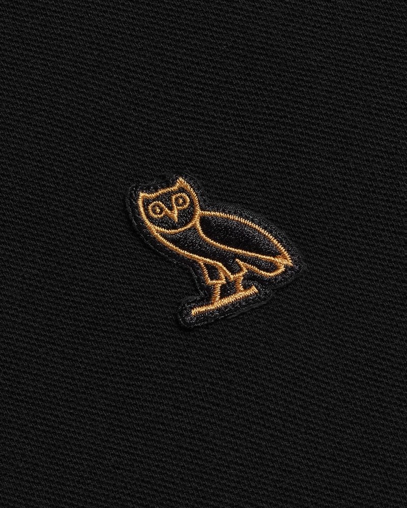 Black OVO Classic Polo Tops | PM35-M1JQ