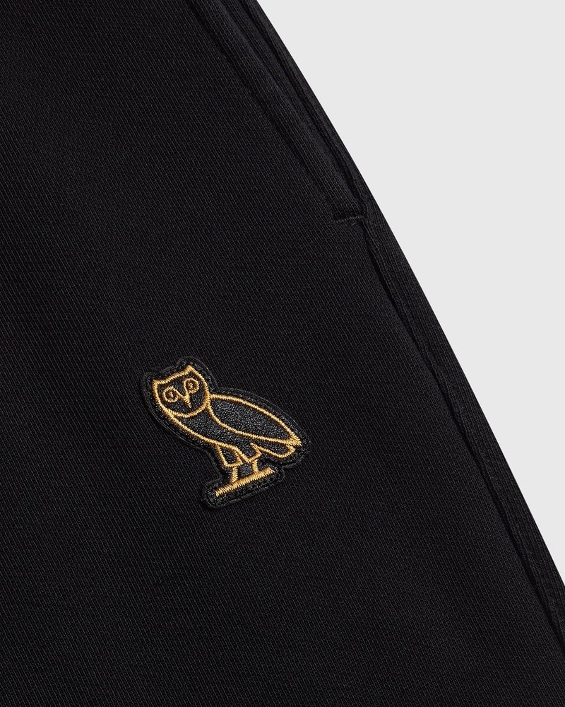 Black OVO Classic Relaxed Fit Sweatpant Bottoms | AM82-Y2FK