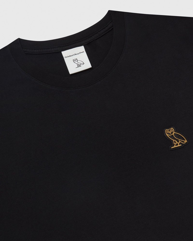 Black OVO Classic T-Shirt T-Shirts | AK22-S4CU