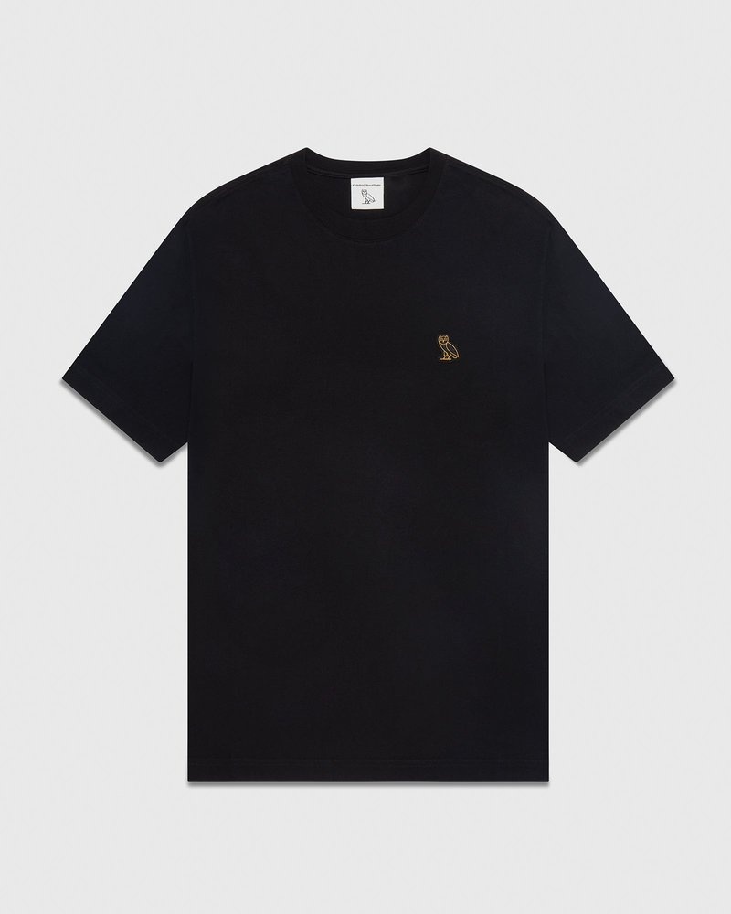 Black OVO Classic T-Shirt T-Shirts | AK22-S4CU