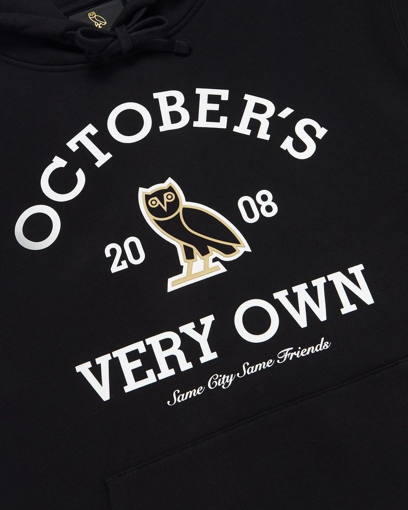 Black OVO Collegiate Hoodie Sweaters | GI61-X2UT