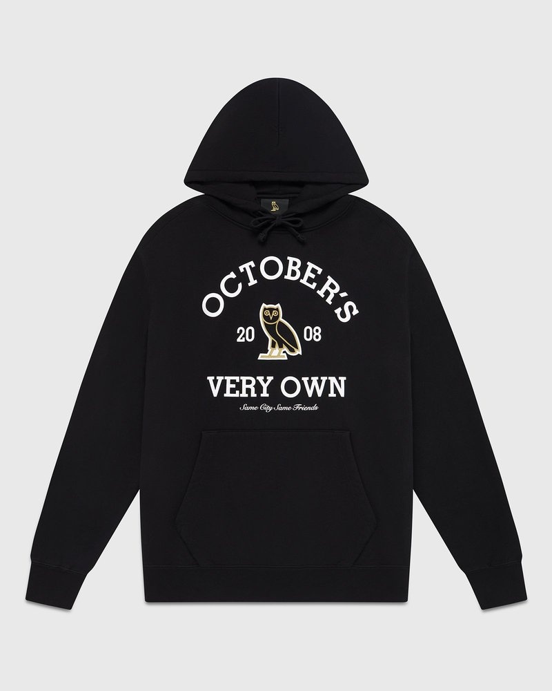 Black OVO Collegiate Hoodie Sweaters | GI61-X2UT