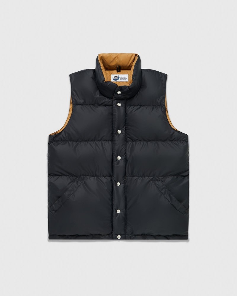 Black OVO Crescent Down Works Italian Vest Outerwear | KK58-N9RJ