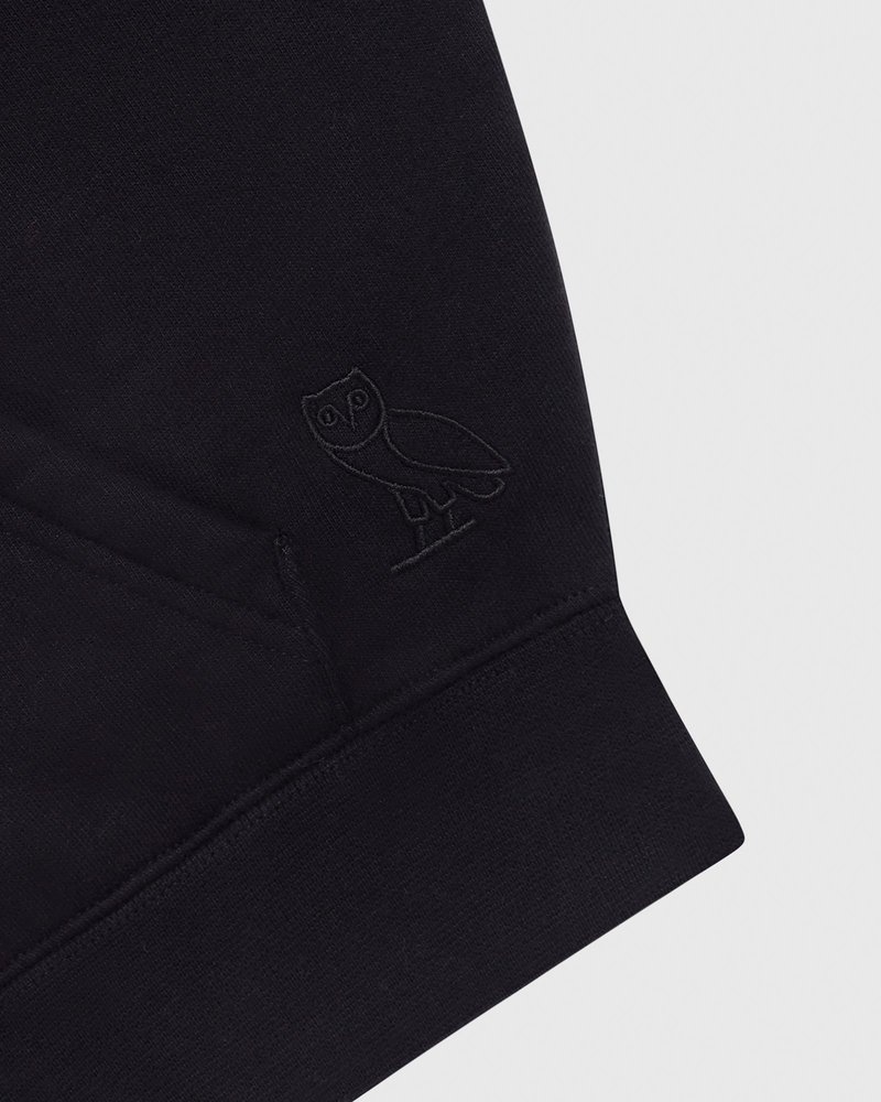 Black OVO Full Zip Hoodie Sweaters | JG40-N1DT