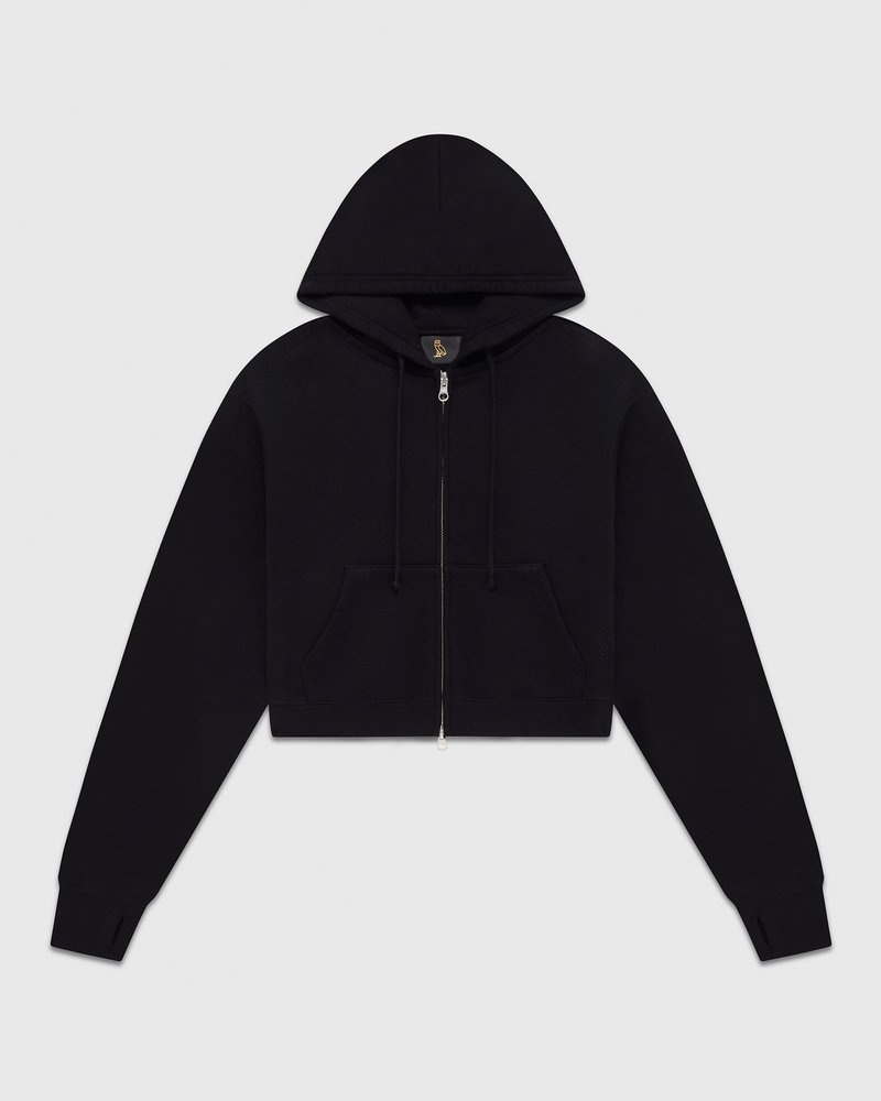 Black OVO Full Zip Hoodie Sweaters | JG40-N1DT