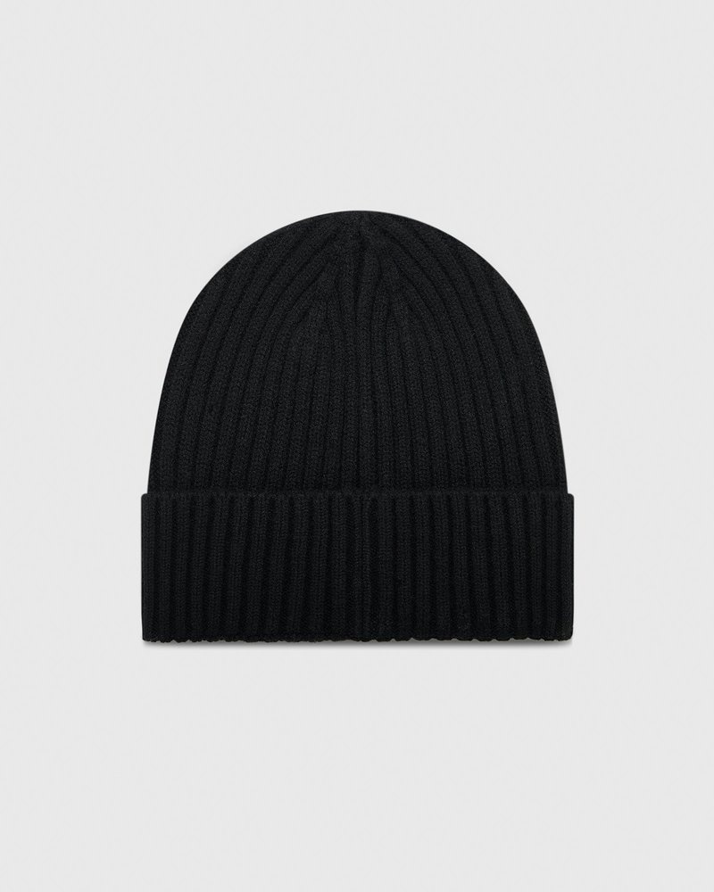 Black OVO Knit Beanie Headwear | TC22-C9DL