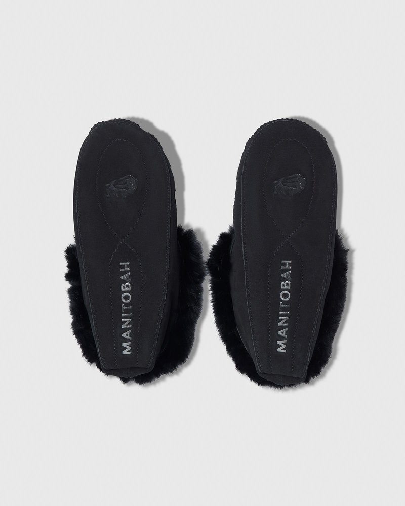 Black OVO Manitobah Tipi Moccassin Footwear | GW08-H5FE