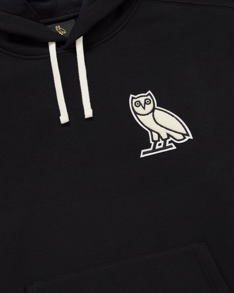 Black OVO Mini OG Plush Hoodie Sweaters | GN88-N7EQ