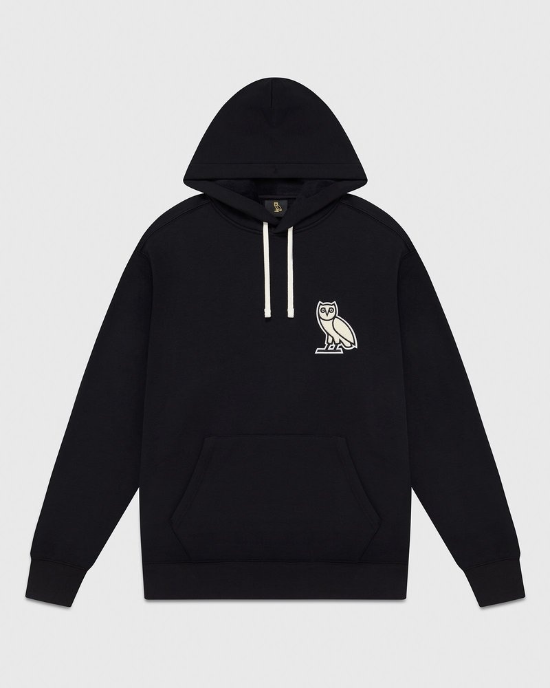 Black OVO Mini OG Plush Hoodie Sweaters | GN88-N7EQ