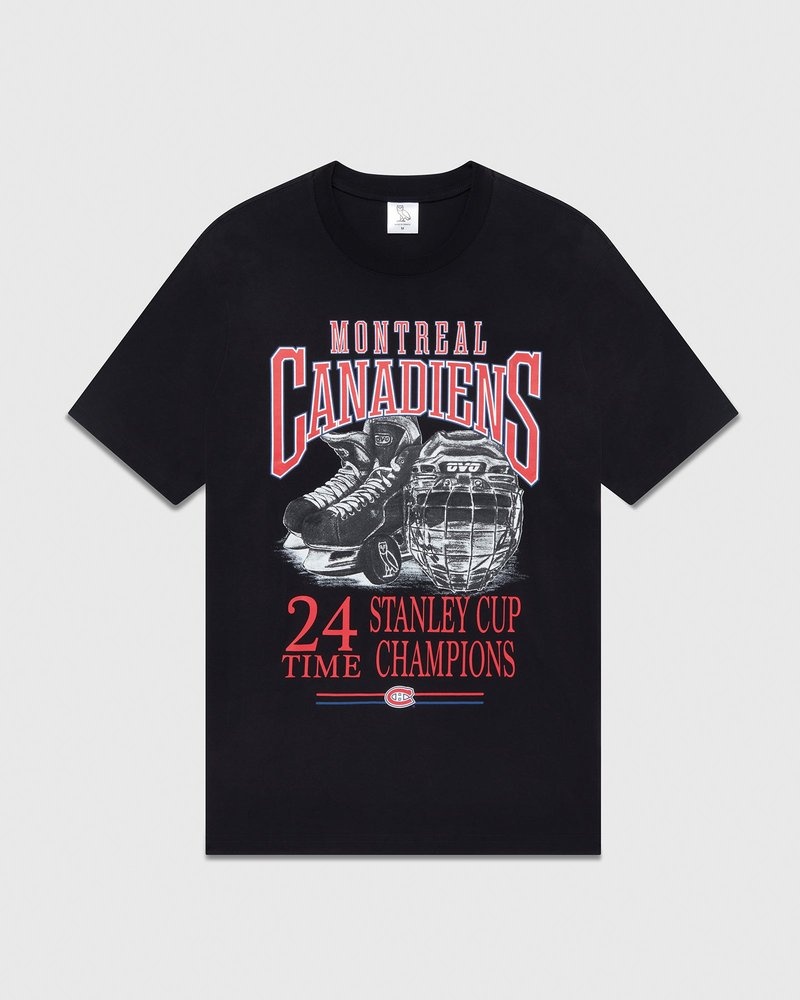 Black OVO Montreal Canadiens T-Shirt T-Shirts | CX14-H6YV