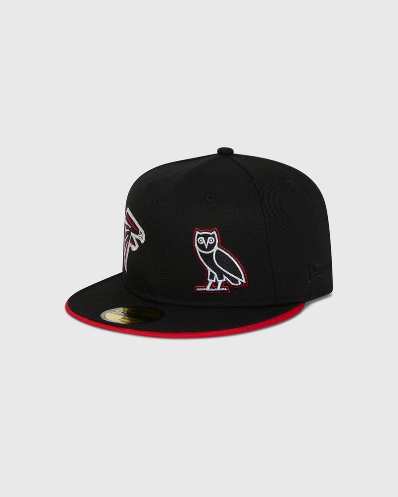 Black OVO NFL Atlanta Falcons New Era 59Fifty Fitted Cap Headwear | UV69-B7MY