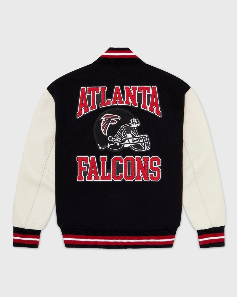 Black OVO NFL Atlanta Falcons Varsity Jacket Outerwear | IQ32-A1JX