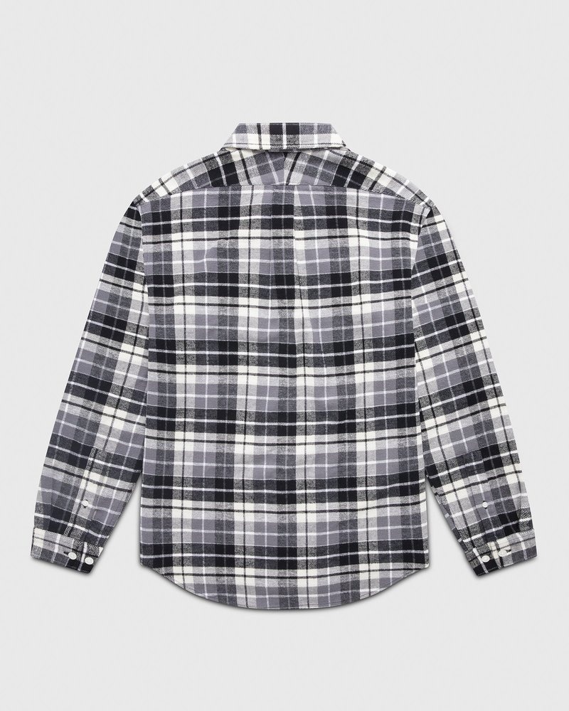 Black OVO Plaid Flannel Shirt Tops | GE67-Z2TM