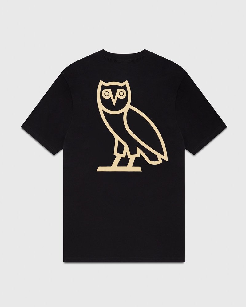 Black OVO SSS Endzo The Mascot T-Shirt T-Shirts | QH17-T0EA