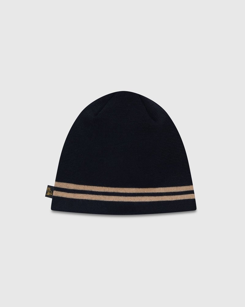 Black OVO Striped Beanie Headwear | TG23-Q7HA