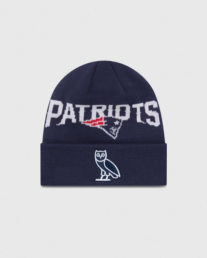 Blue OVO NFL New England Patriots New Era Beanie Headwear | EK67-Q5MF