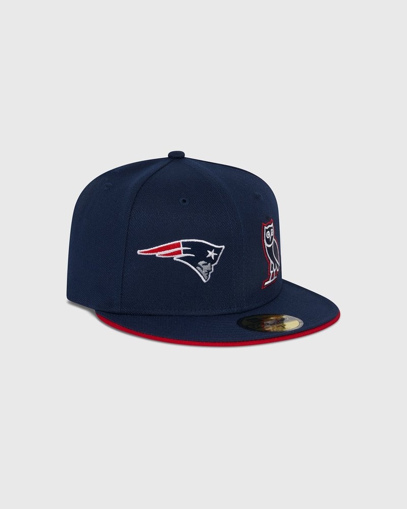 Blue OVO NFL New England Patriots New Era 59Fifty Fitted Cap Headwear | GS64-Q8AE