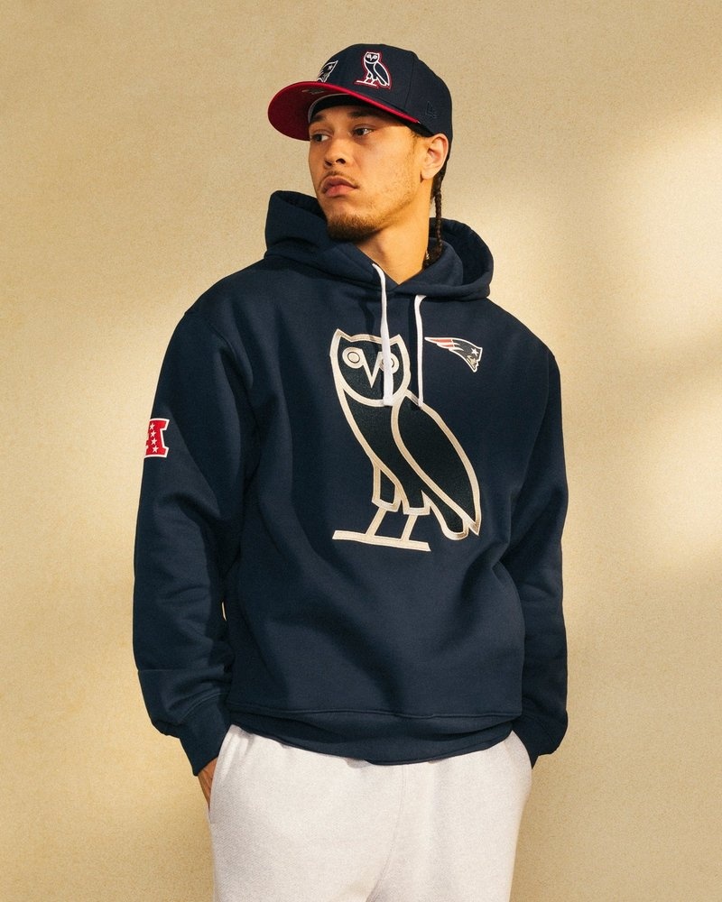 Blue OVO NFL New England Patriots OG Hoodie Sweaters | NG59-B4OA