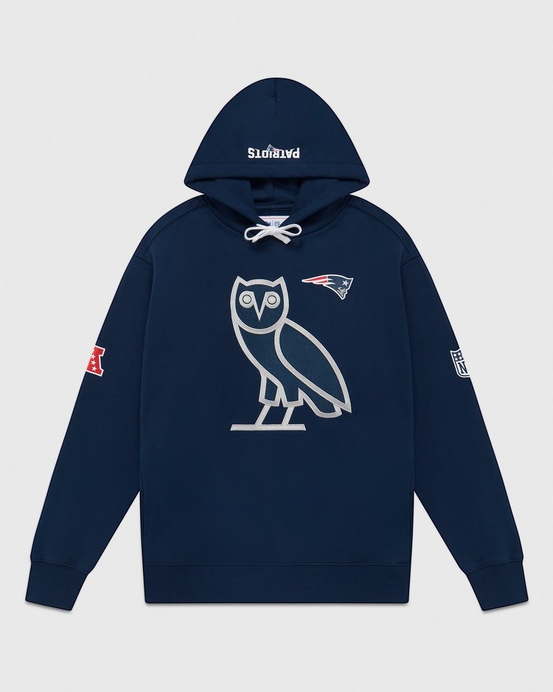 Blue OVO NFL New England Patriots OG Hoodie Sweaters | NG59-B4OA