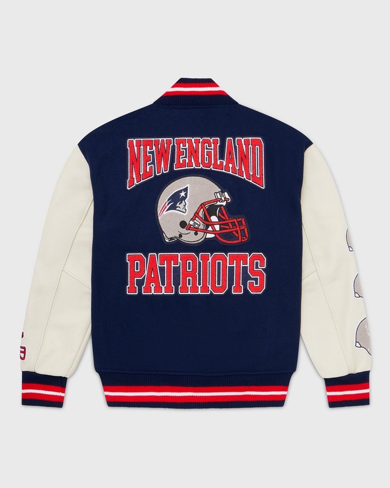 Blue OVO NFL New England Patriots Varsity Jacket Outerwear | LW47-N2VQ