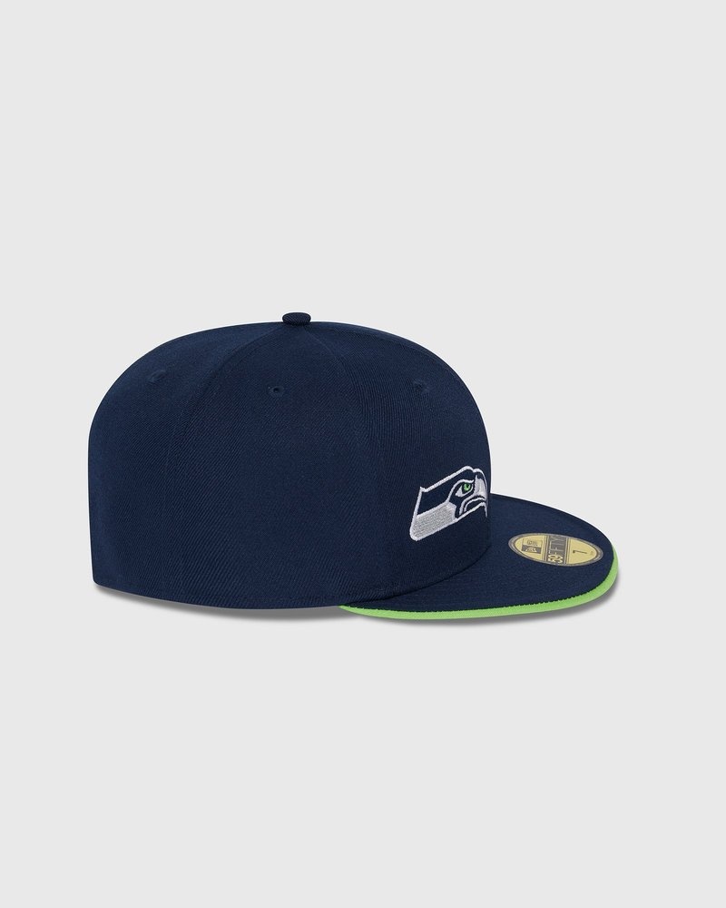 Blue OVO NFL Seattle Seahawks New Era 59Fifty Fitted Cap Headwear | HE64-X7GQ