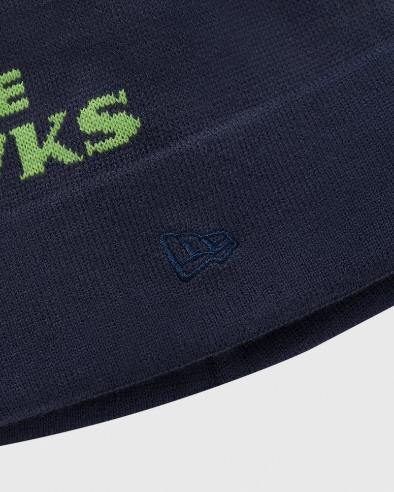 Blue OVO NFL Seattle Seahawks New Era Beanie Headwear | DR57-F2RF