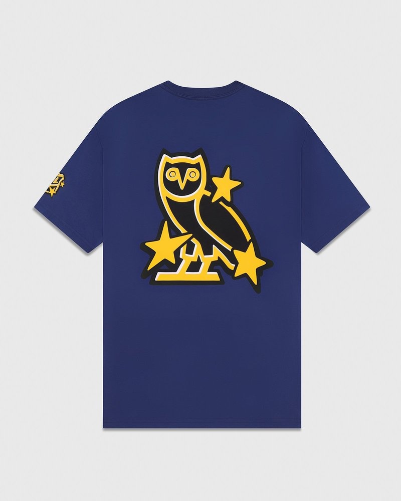 Blue OVO NHL All Star T-Shirt T-Shirts | XB78-X7NW