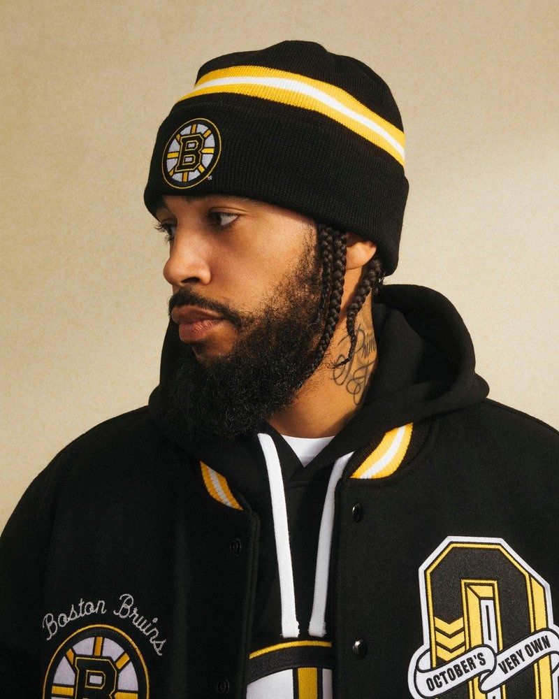 Boston Black OVO Boston Bruins Beanie Headwear | WK02-T6GJ