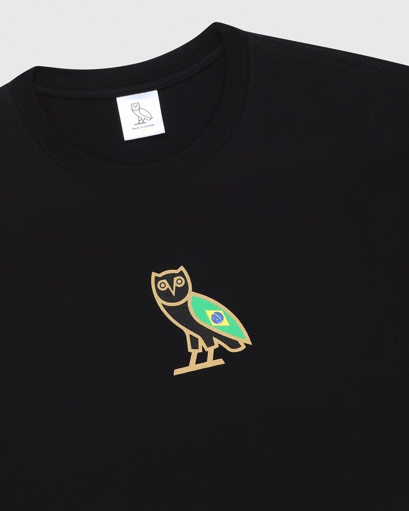 Brazil Black OVO International Mini OG T-Shirt T-Shirts | WF50-D1OY