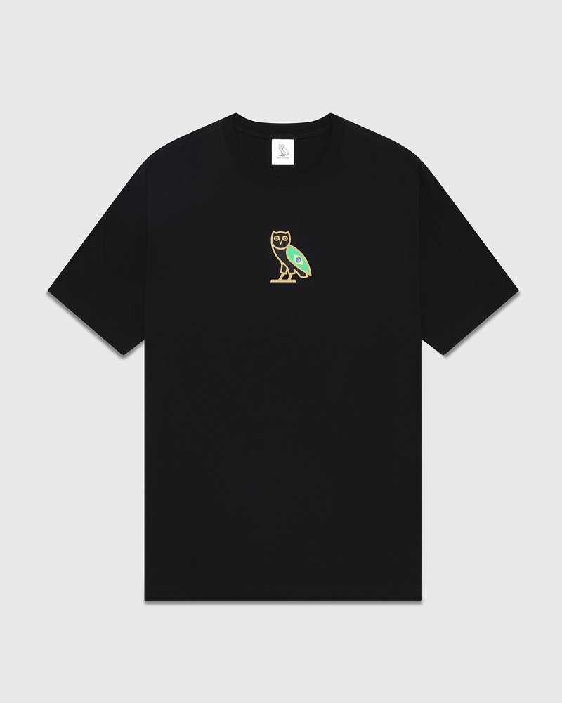 Brazil Black OVO International Mini OG T-Shirt T-Shirts | WF50-D1OY