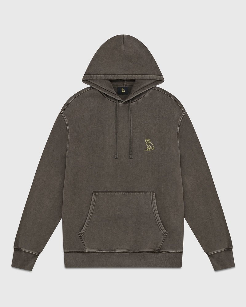 Brown OVO Muskoka Garment Dyed Hoodie Sweaters | RV25-D4YH