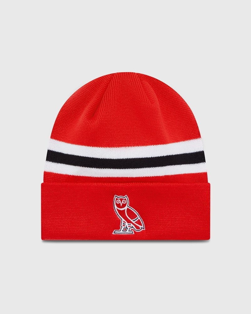 Chicago Red OVO Chicago Blackhawks Beanie Headwear | OL93-U7KW