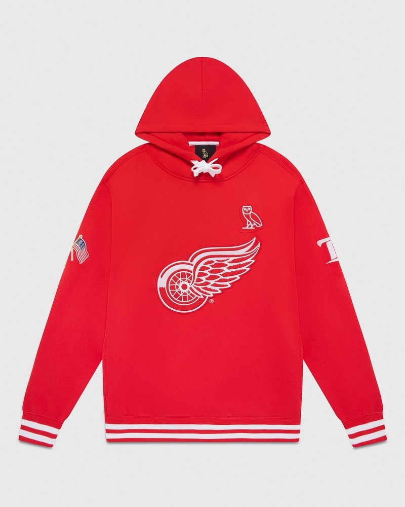 Detroit Red OVO Detroit Red Wings Hoodie Sweaters | EQ08-X5LZ