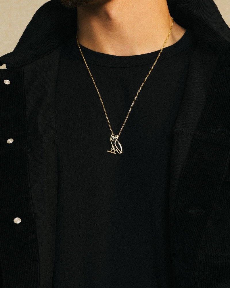 Gold OVO Jacob & Co. OG Emblem Necklace Accessories | VJ86-G6BT