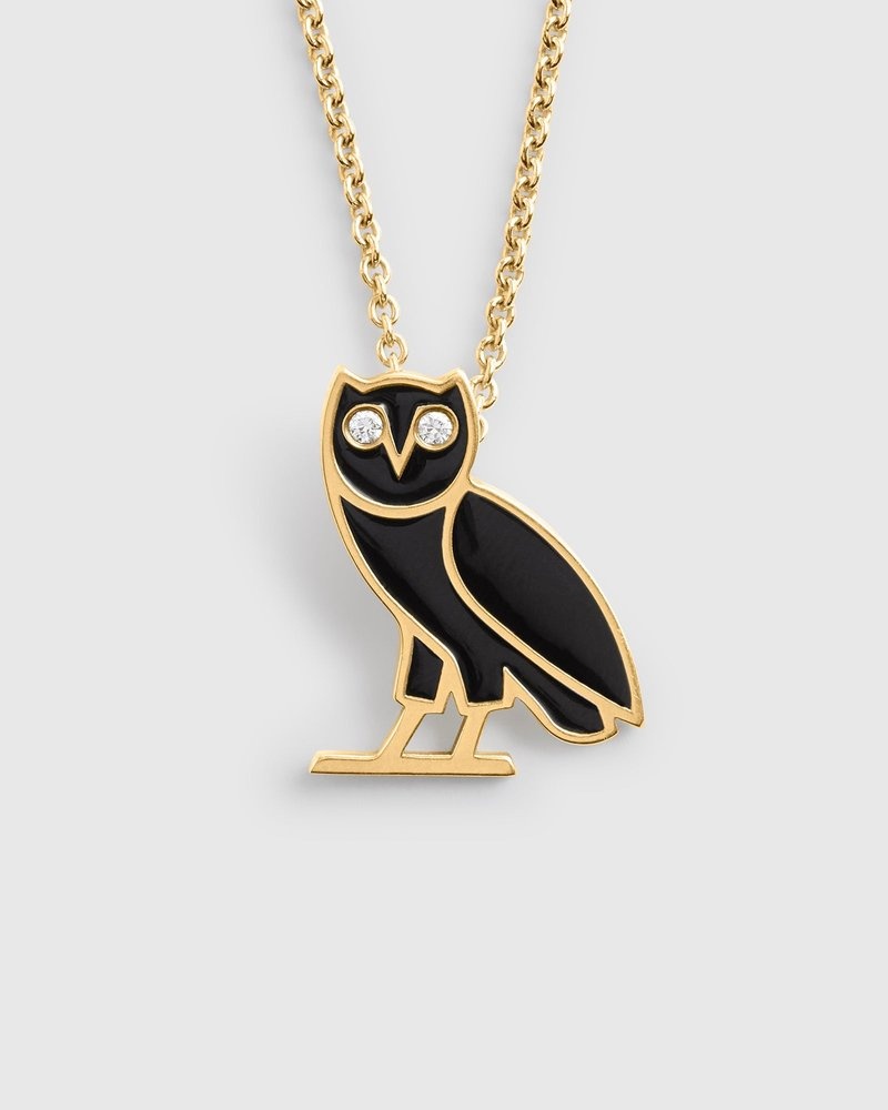 Gold OVO Jacob & Co. OG Emblem Necklace Accessories | VJ86-G6BT