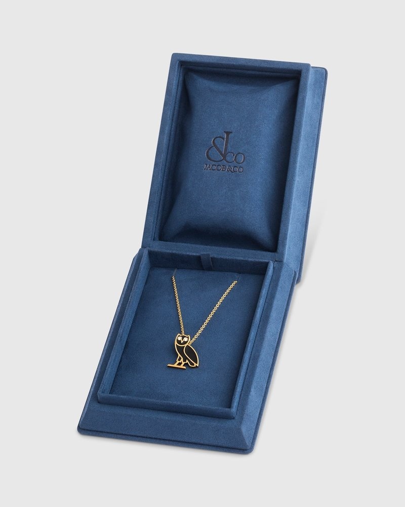 Gold OVO Jacob & Co. OG Emblem Necklace Accessories | VJ86-G6BT