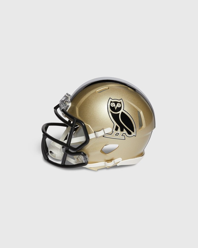 Gold OVO NFL New Orleans Saints Riddell Mini Helmet Accessories | WX02-X6EL