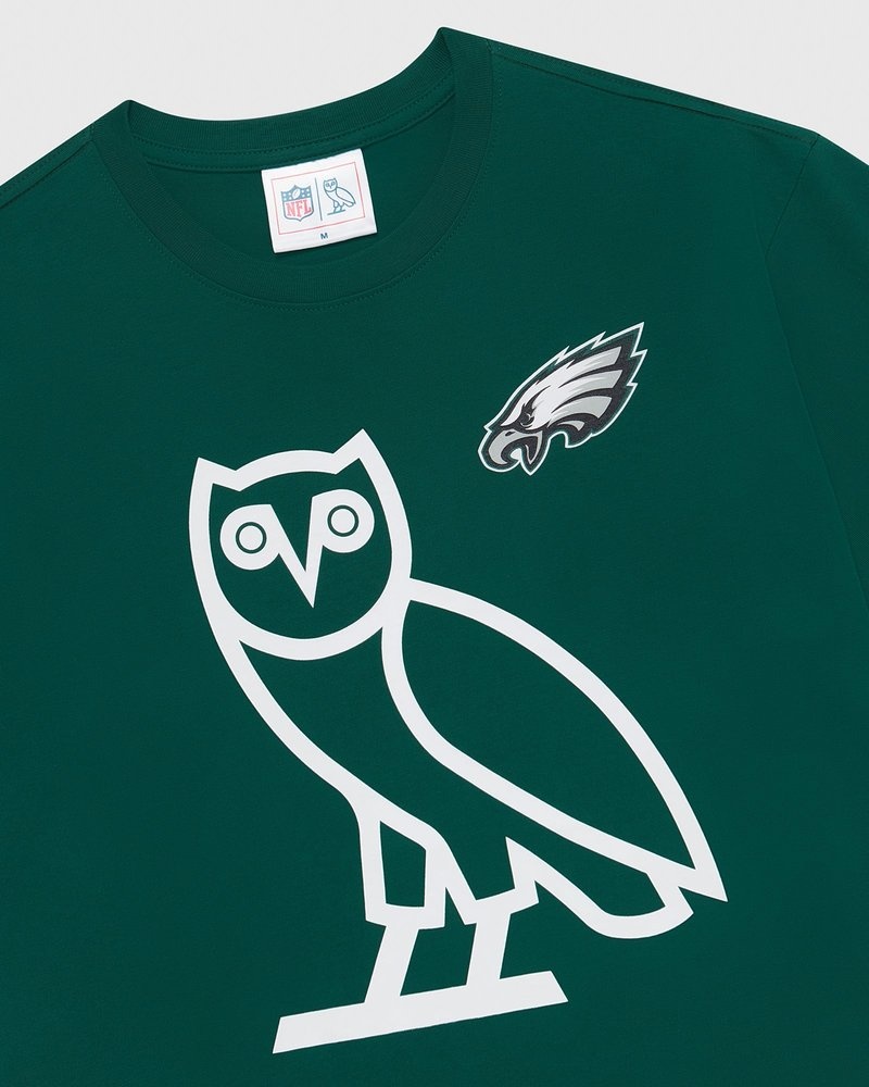 Green OVO NFL Philadelphia Eagles Game Day T-Shirt T-Shirts | HJ01-O5WD