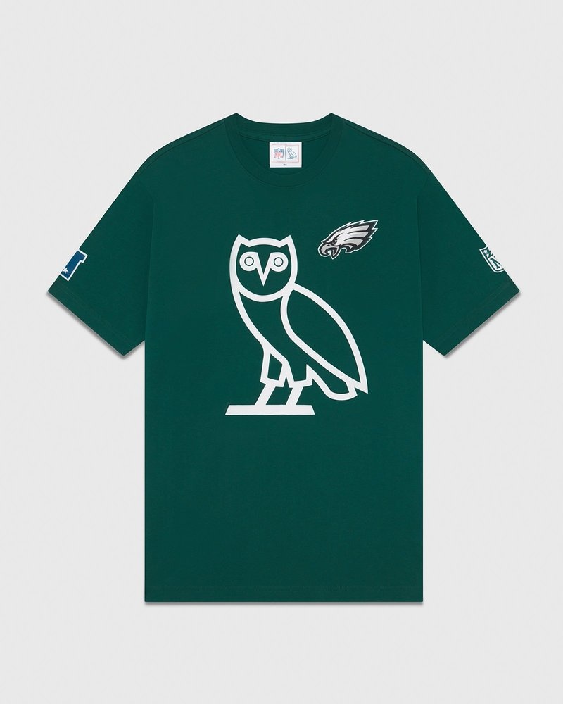 Green OVO NFL Philadelphia Eagles Game Day T-Shirt T-Shirts | HJ01-O5WD