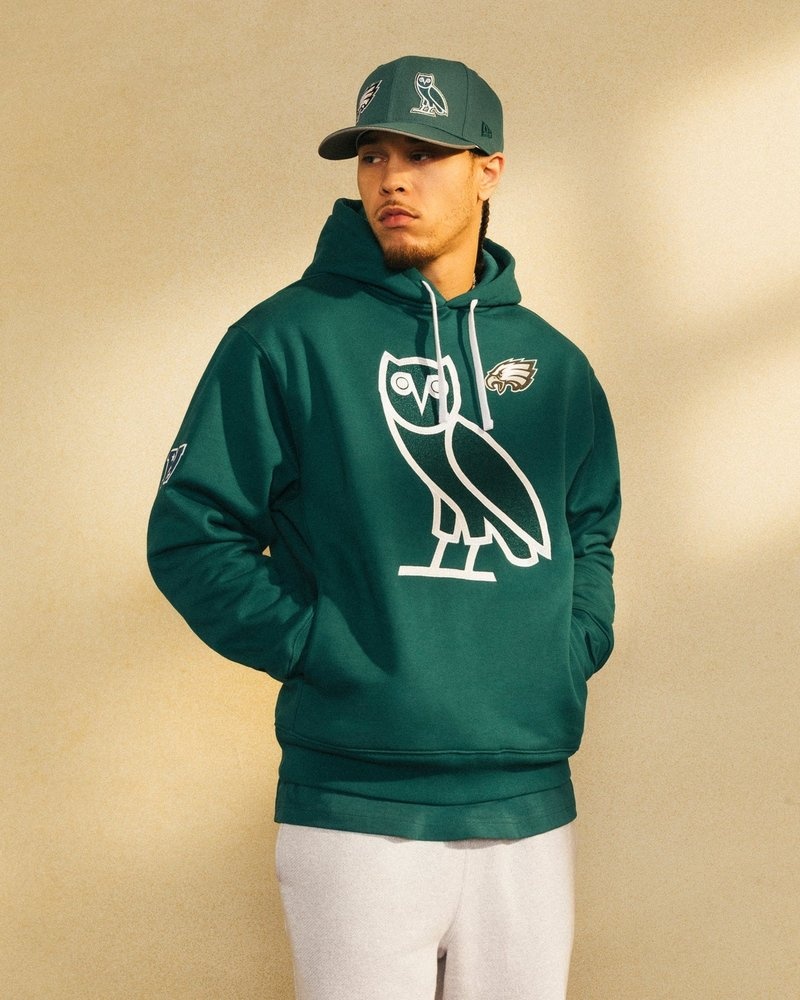 Green OVO NFL Philadelphia Eagles New Era 59Fifty Fitted Cap Headwear | KW42-D8IY