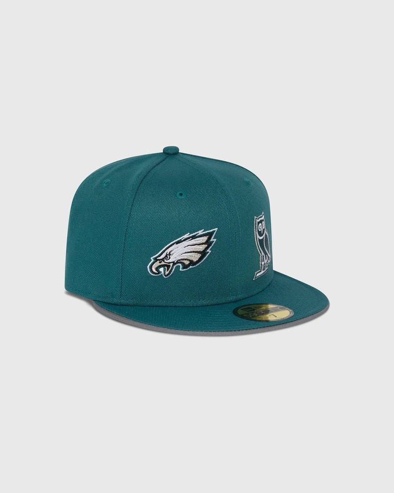 Green OVO NFL Philadelphia Eagles New Era 59Fifty Fitted Cap Headwear | KW42-D8IY