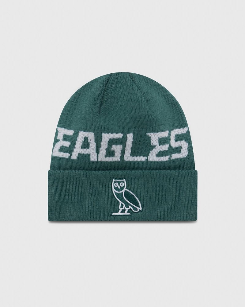 Green OVO NFL Philadelphia Eagles New Era Beanie Headwear | ZL96-S9NI