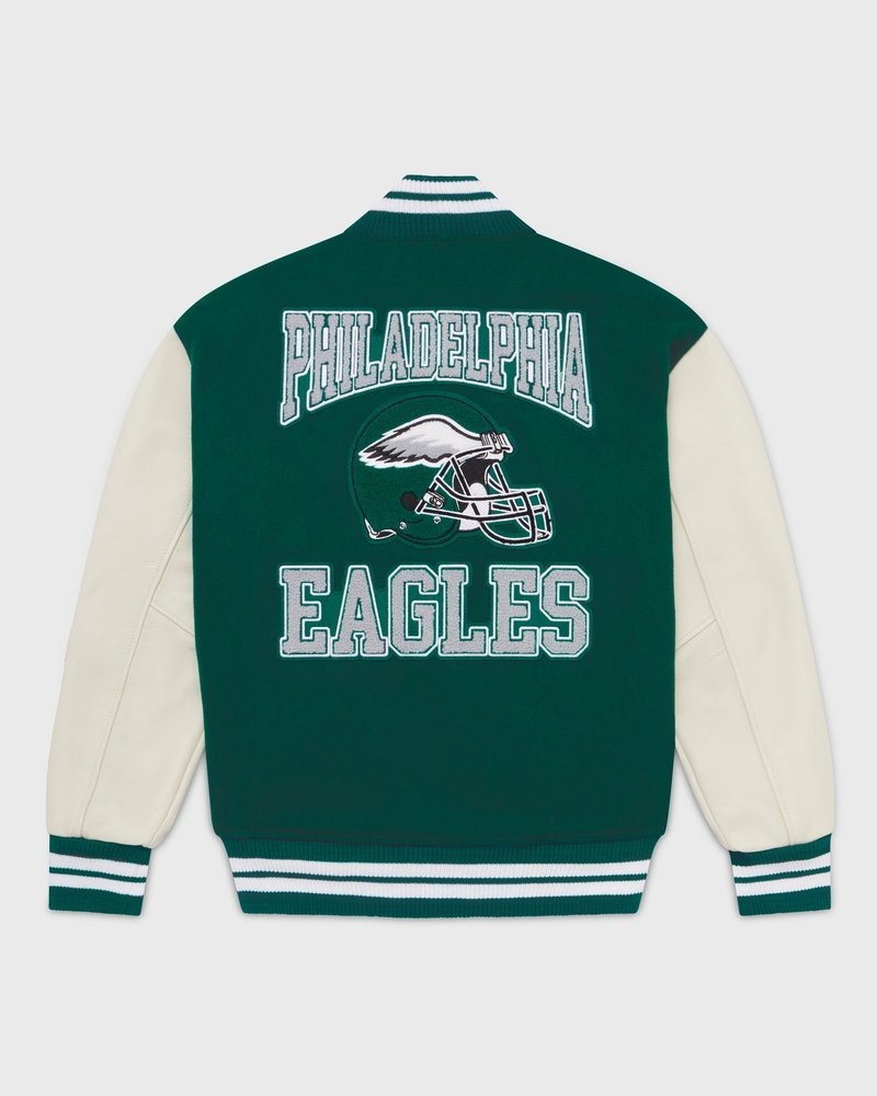 Green OVO NFL Philadelphia Eagles Varsity Jacket Outerwear | BC25-U3TY