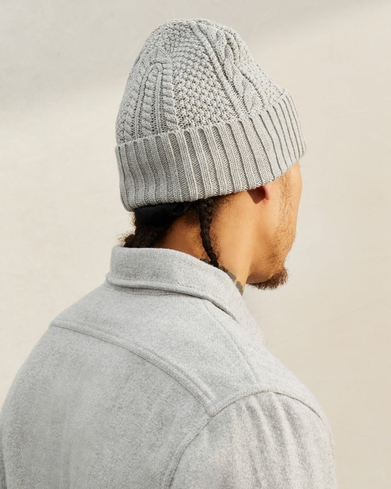 Grey OVO Cable Knit Beanie Headwear | RH49-U0KD