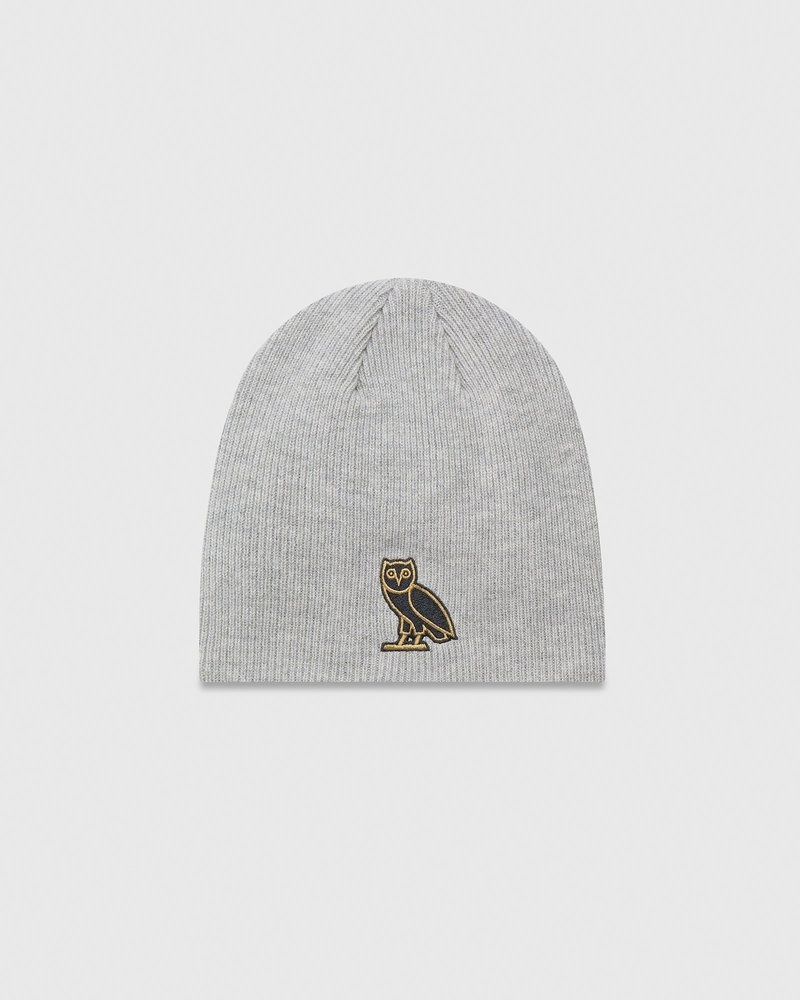 Grey OVO Mini OG Beanie Headwear | MW11-Q6PA