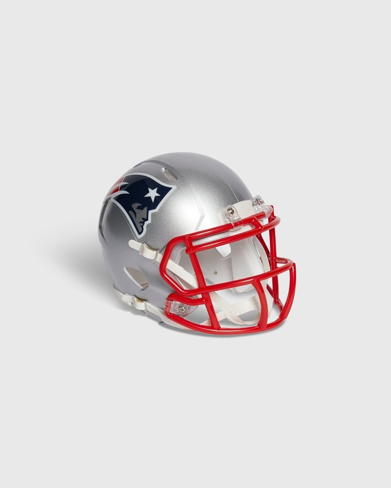 Grey OVO NFL New England Patriots Riddell Mini Helmet Accessories | SG36-G3NL