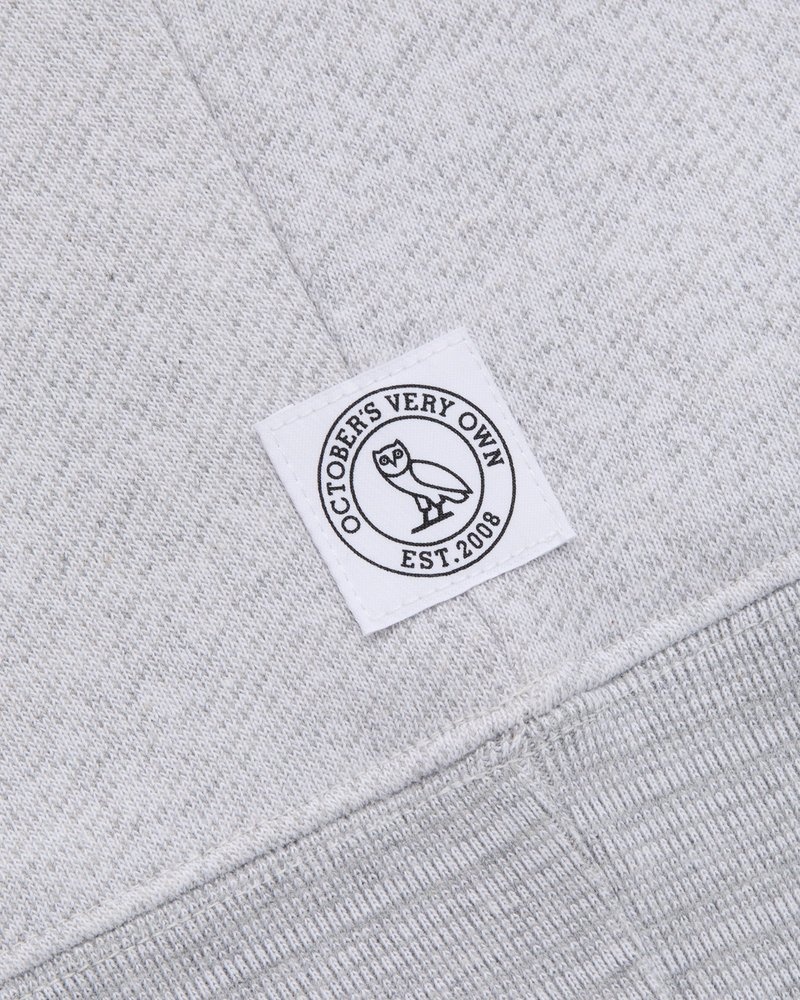 Grey OVO Speckle Fleece Hoodie Sweaters | DC56-F0JI