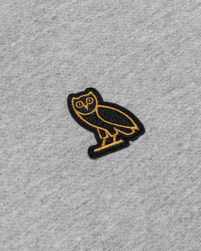 Heather Grey OVO Classic Full-Zip Hoodie Sweaters | IR46-A7KR